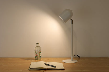 Klassische & minimalistische Schreibtischlampe - mit Sockel - Weiß